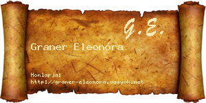 Graner Eleonóra névjegykártya